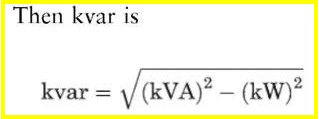 Kvar Reactive Power Kvar Calculation And Power Factor Off